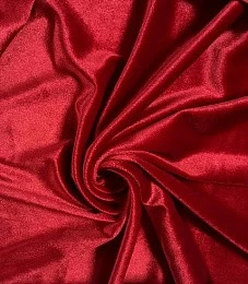 Бархат на трикотажной основе «Сочный красный»