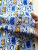 Штапель КОТЯТА фон голубой
