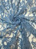 Кружевное полотно «Французские узоры» морская волна