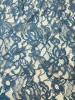 Кружевное полотно «Французские узоры» морская волна