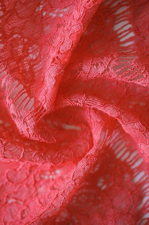 Кружевное полотно «Морской прибой» коралл