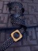 Замша однотонная ЛОГО черная
