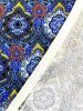 Трикотаж ВОСТОЧНЫЙ ОРНАМЕНТ синий ткань