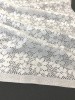 Кружевное полотно «Цветочки с напылением» белый