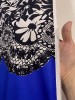 Хлопок КРУЖЕВО на синем