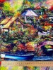 Штапель ЛЕТНИЙ ДОМИК синий