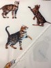 Креп «Кошечки» белый
