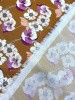 Креп ЦВЕТЫ на фоне горчицы
